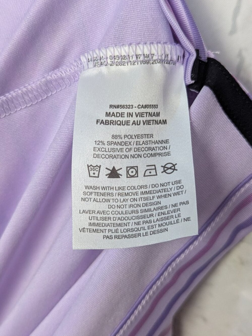 Nike Men's Dri-FIT Striped Golf Polo Shirt Lavender Lilac XXL EUC - Picture 5 of 5